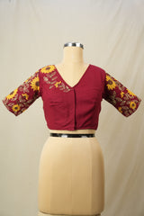 Maroon Cotton Blouse - SRMCB36