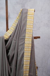 Light Brown HBP Cotton Saree - SRLBCS2271