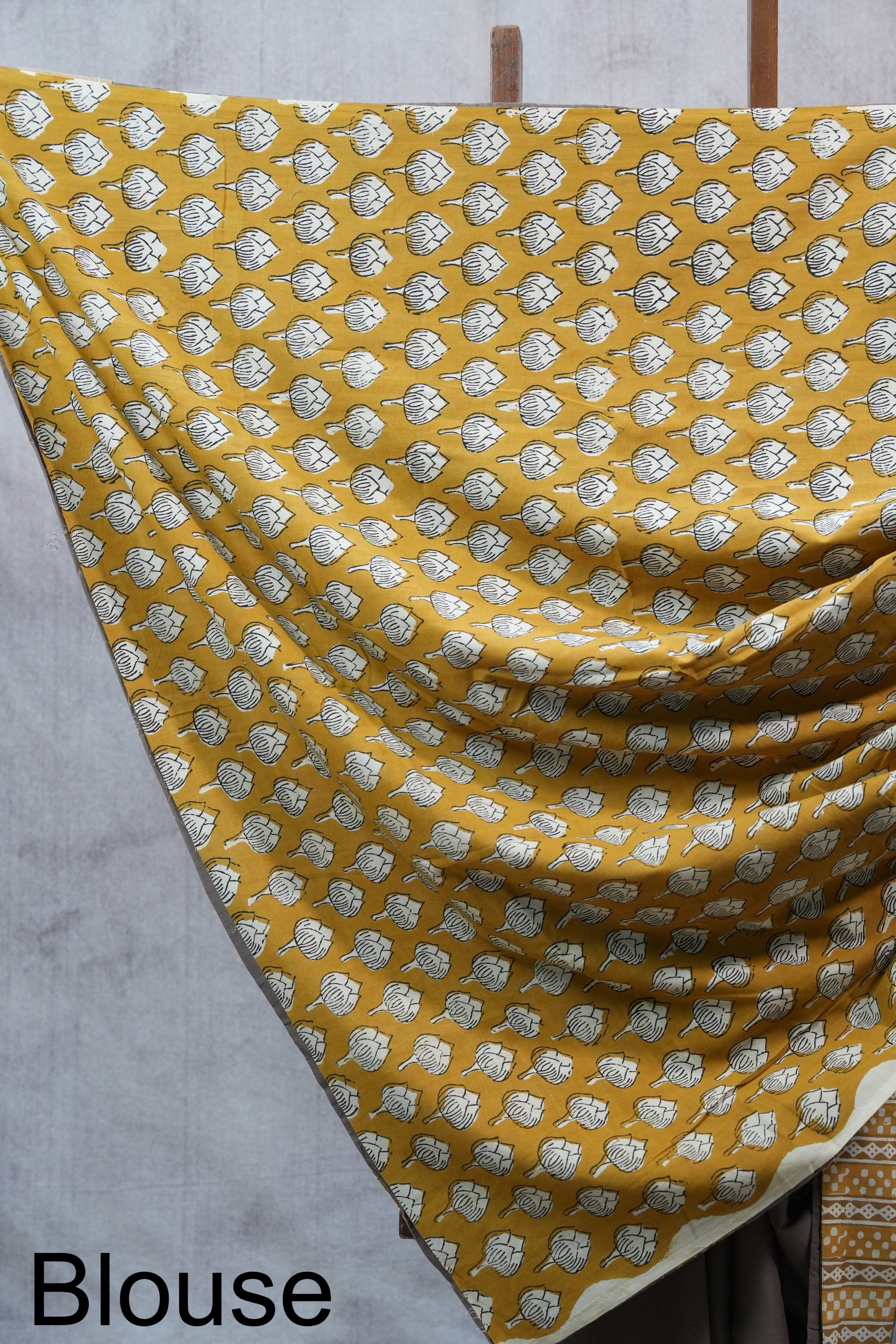 Light Brown HBP Cotton Saree - SRLBCS2271