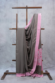 Light Brown HBP Cotton Saree - SRLBCS2263