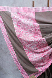 Light Brown HBP Cotton Saree - SRLBCS2263