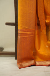 Yellow Maheshwari Saree - SRYMS1313