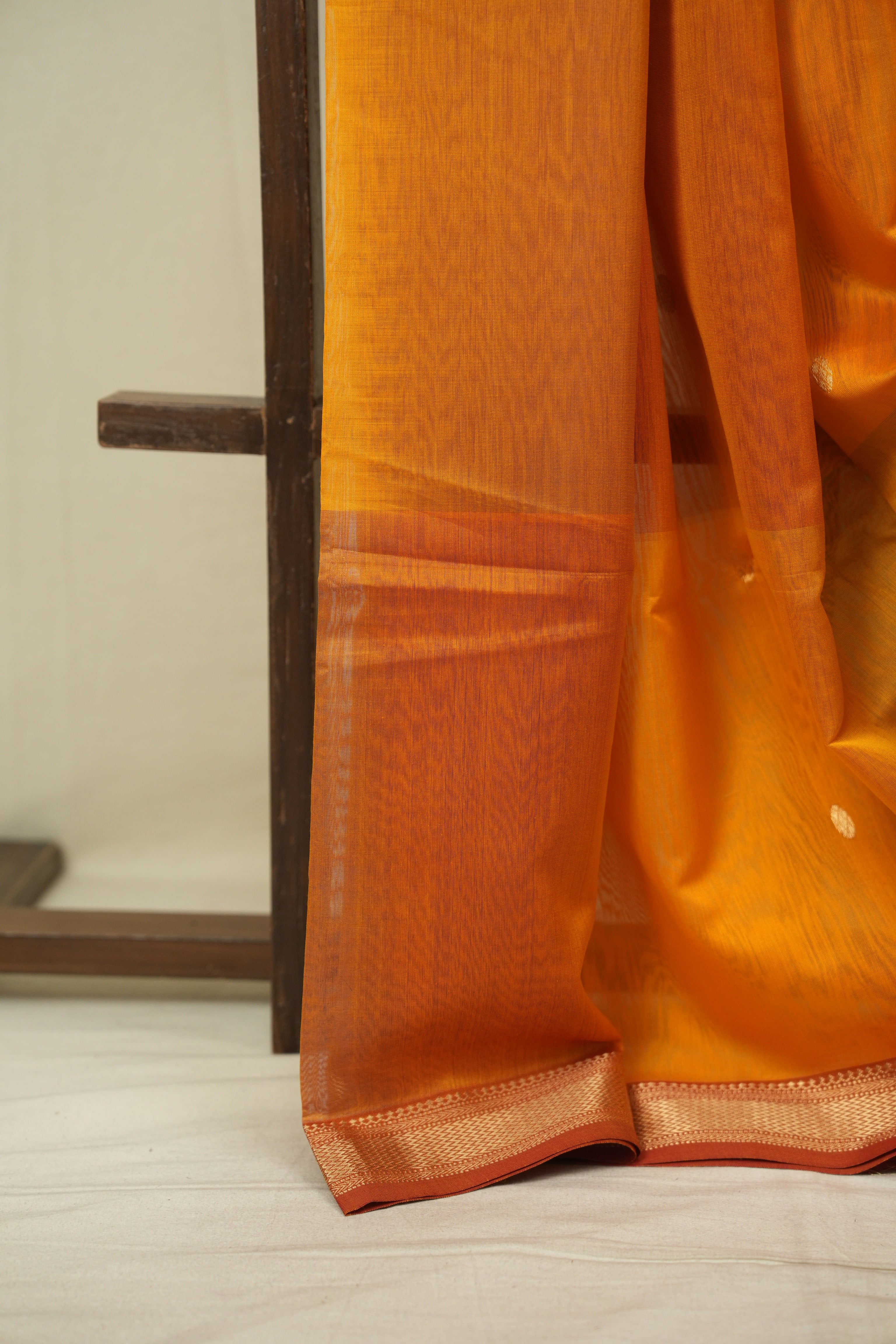 Yellow Maheshwari Saree - SRYMS1313