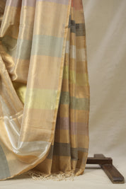 Multi Colour Maheshwari Tissue Saree - SRMCMTS679