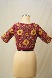Maroon Cotton Blouse - SRMCB36