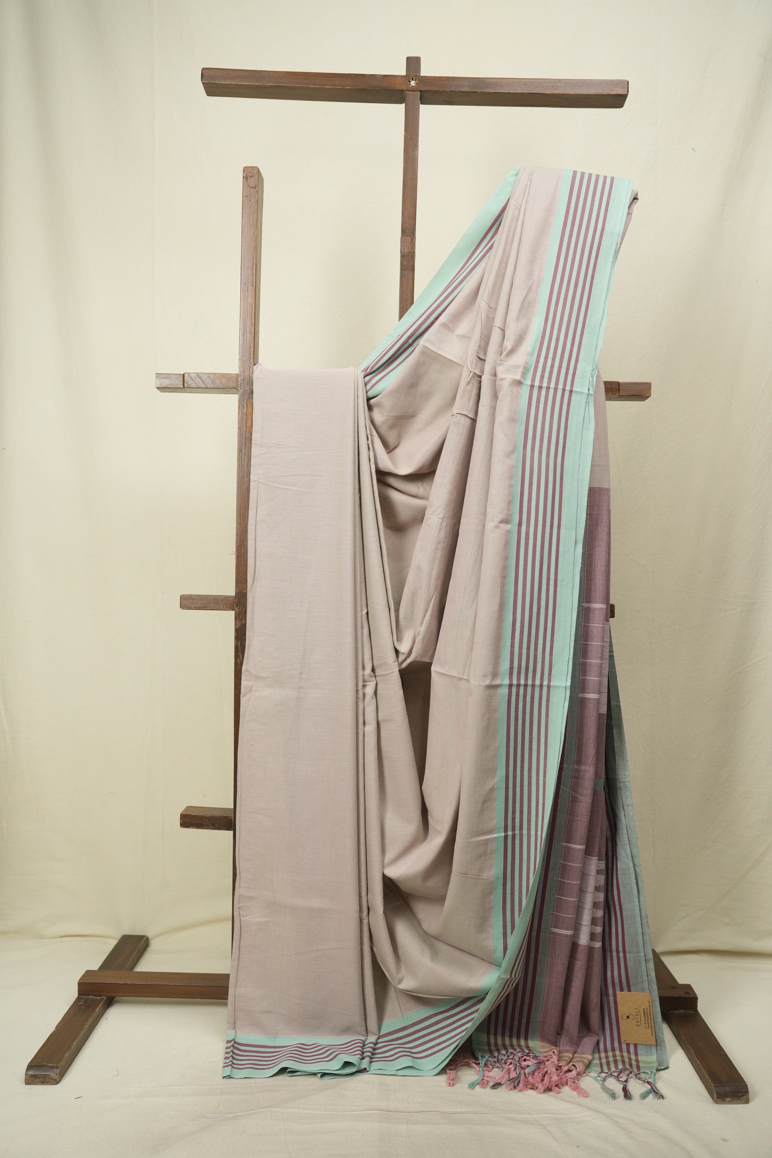 Beige Cotton Ilkal Saree - SRBCIS1061