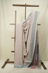 Beige Cotton Ilkal Saree - SRBCIS1061