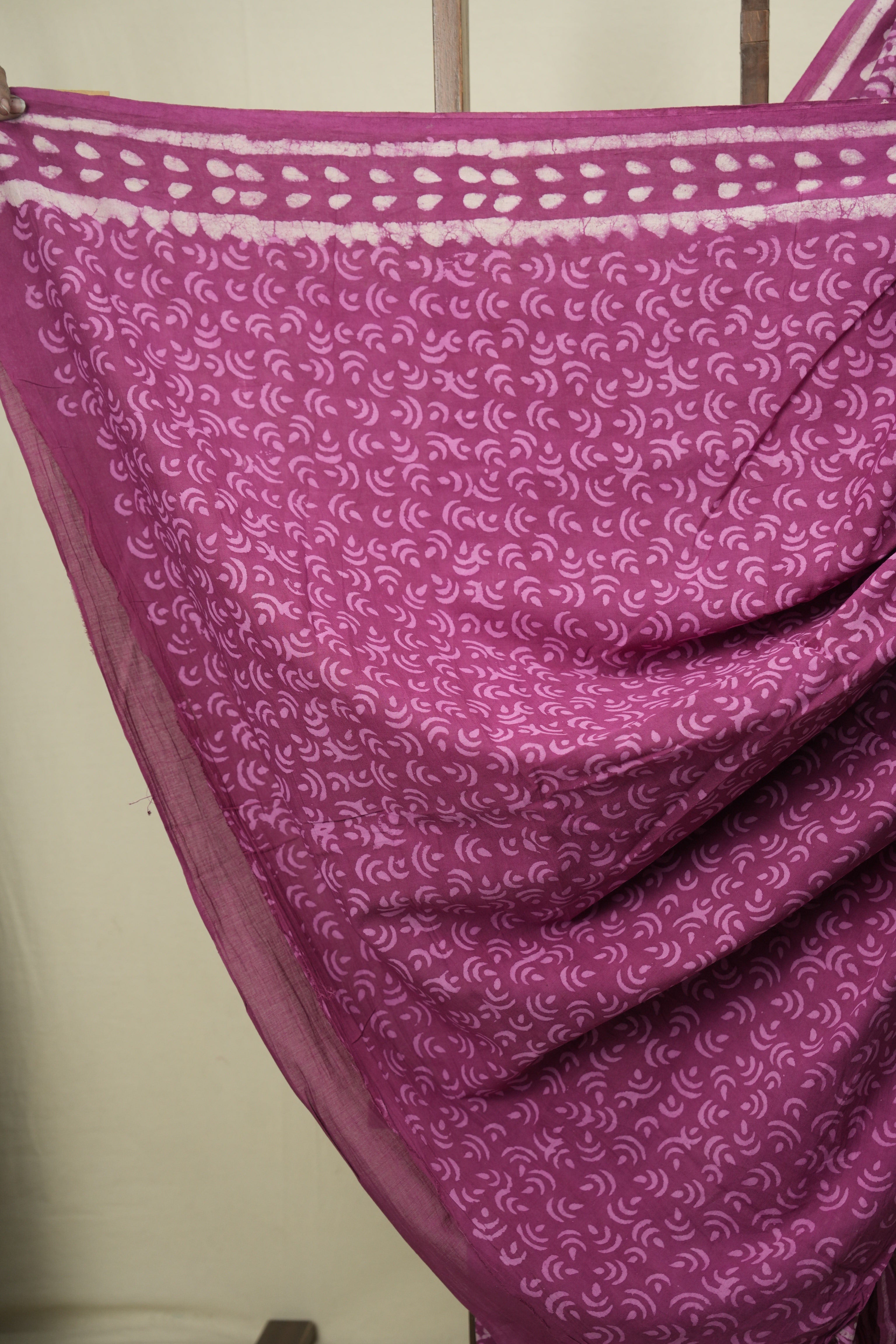 Magenta HBP Cotton Saree - SRMCS3702