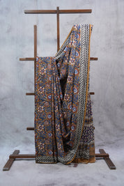 Mustard Yellow HBP Cotton Saree - SRMYCS2256