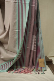 Beige Cotton Ilkal Saree - SRBCIS1061