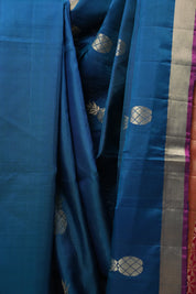 Peacock Blue Soft Silk Saree - SRPBSSS218