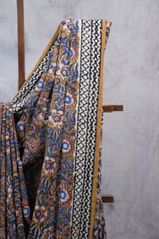 Mustard Yellow HBP Cotton Saree - SRMYCS2256