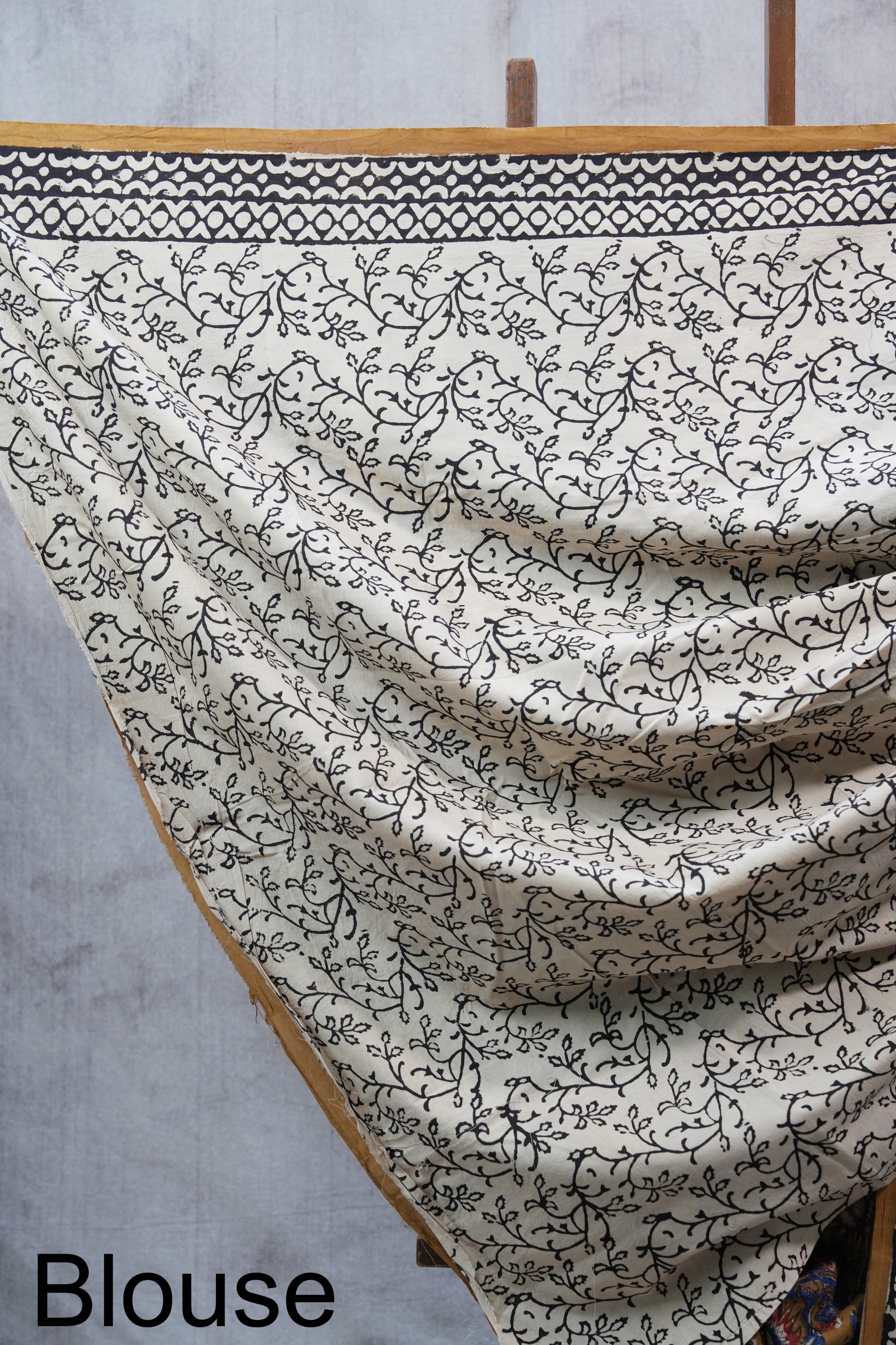 Mustard Yellow HBP Cotton Saree - SRMYCS2256