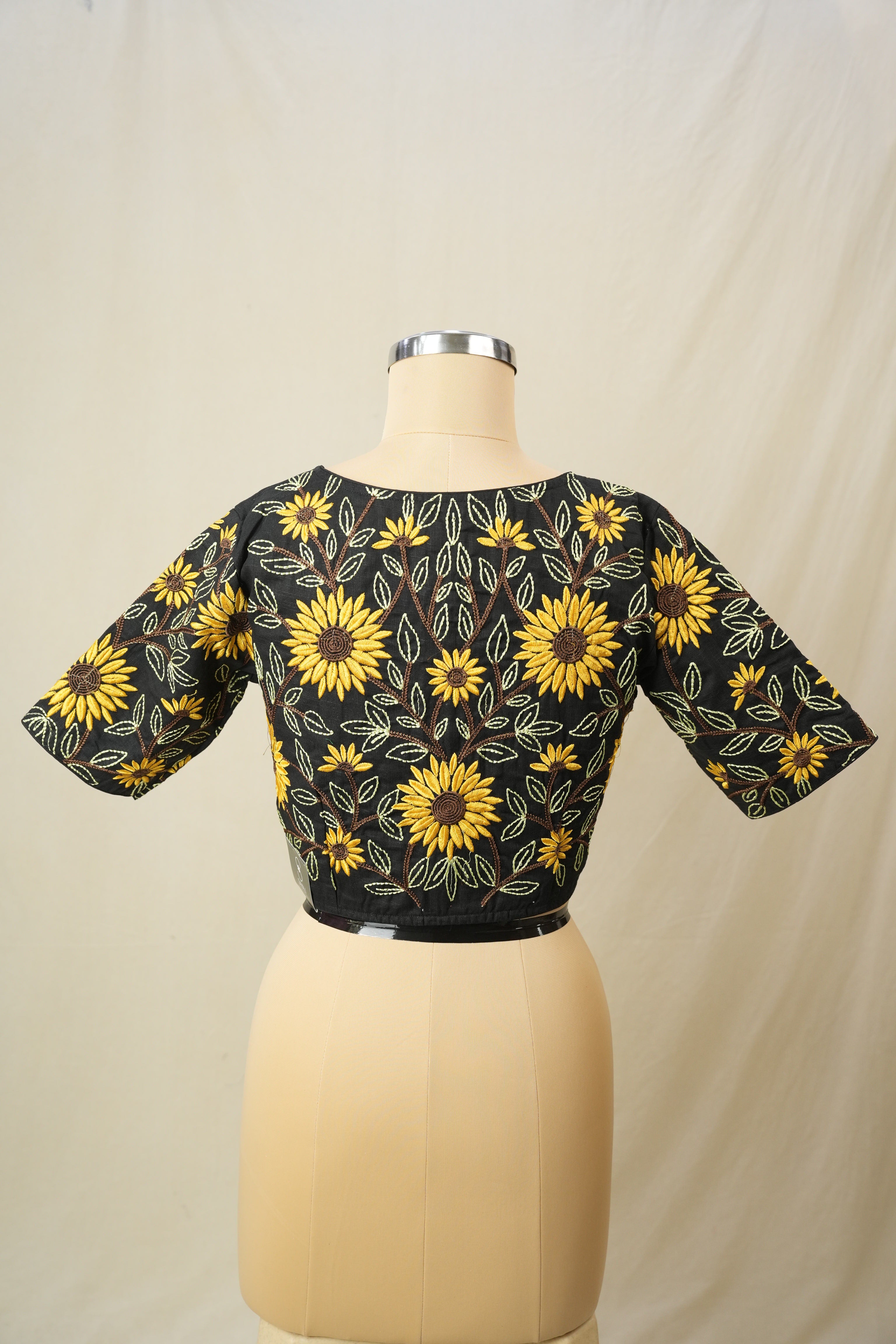 Black Cotton Blouse - SRBCB31