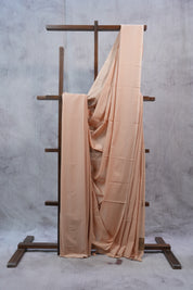 Beige Mul Cotton Saree - SRBMCS01