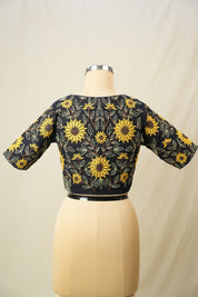 Navy Blue Cotton Blouse - SRNBCB33
