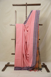Baby Pink Cotton Ilkal Saree  - SRBPCIS679