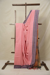 Baby Pink Cotton Ilkal Saree  - SRBPCIS679