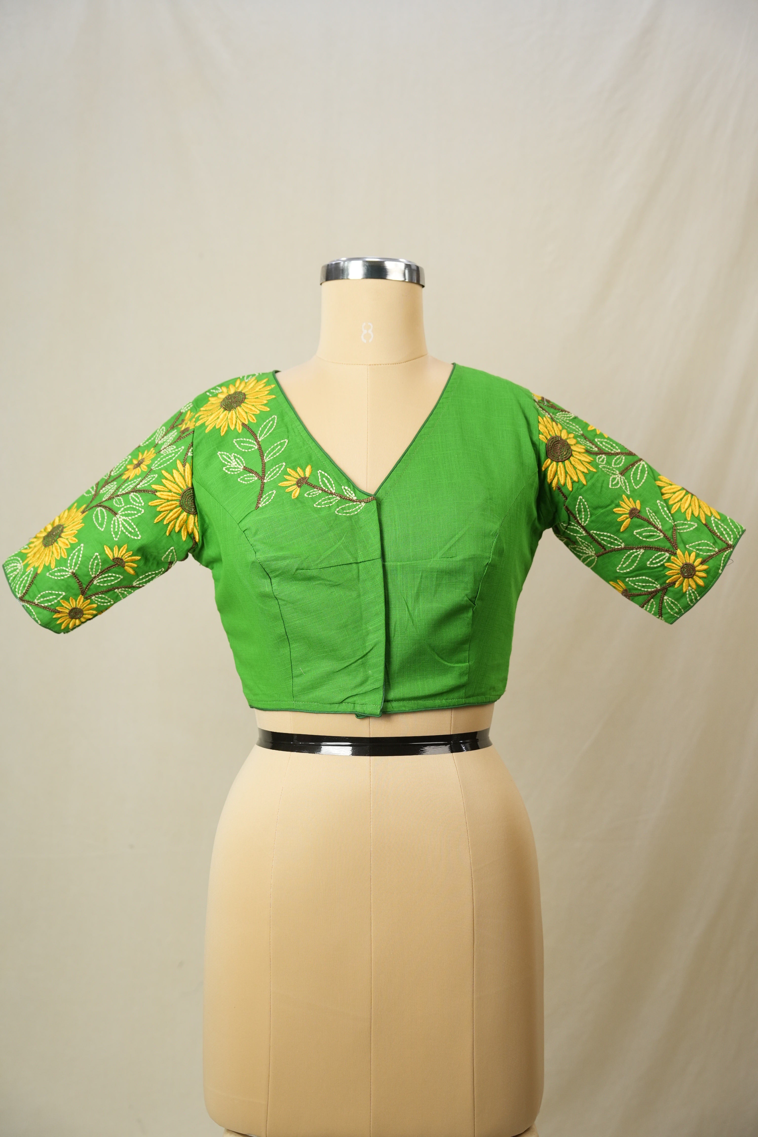 Green Cotton Blouse - SRGCB35