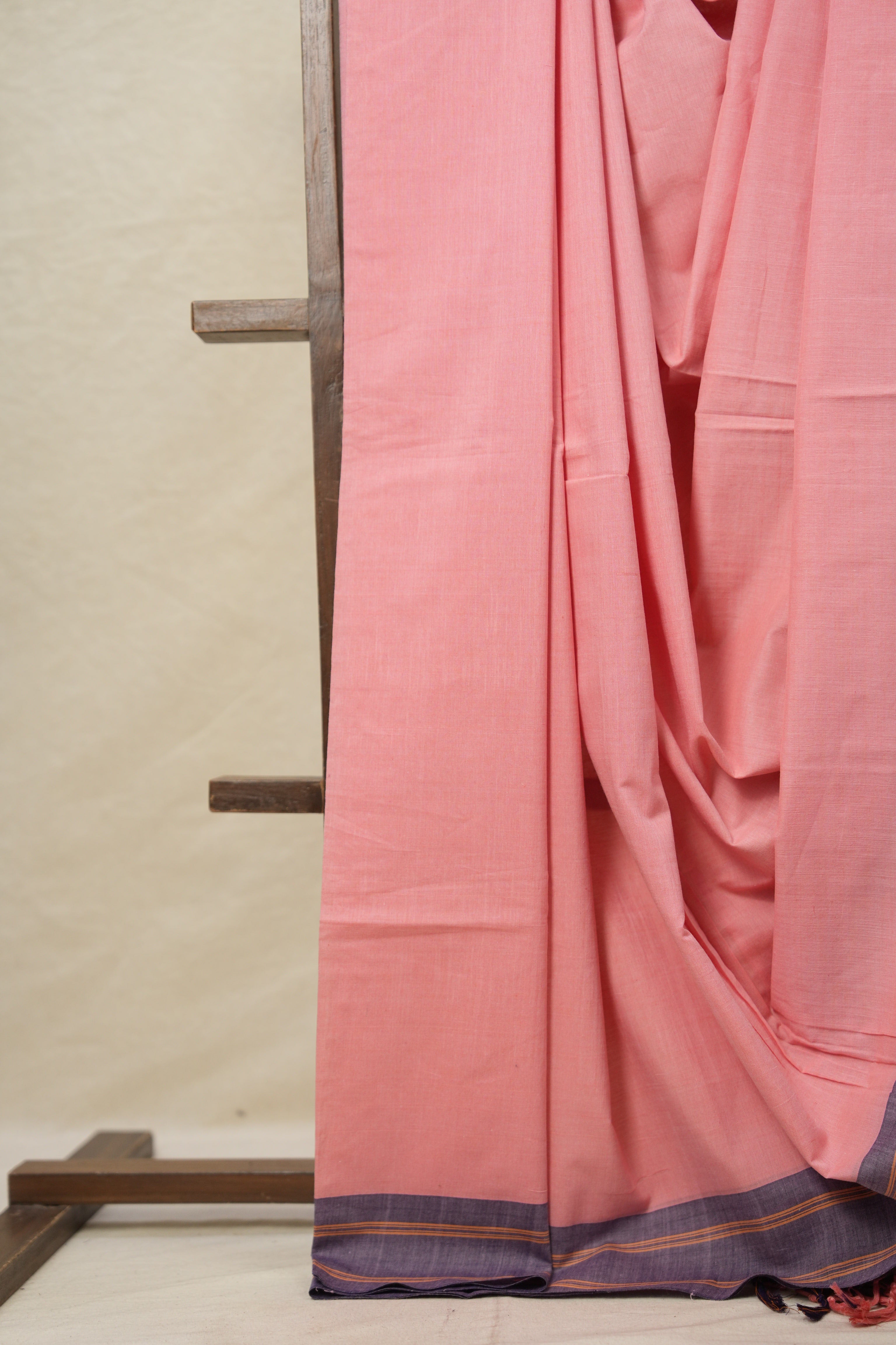Baby Pink Cotton Ilkal Saree  - SRBPCIS679