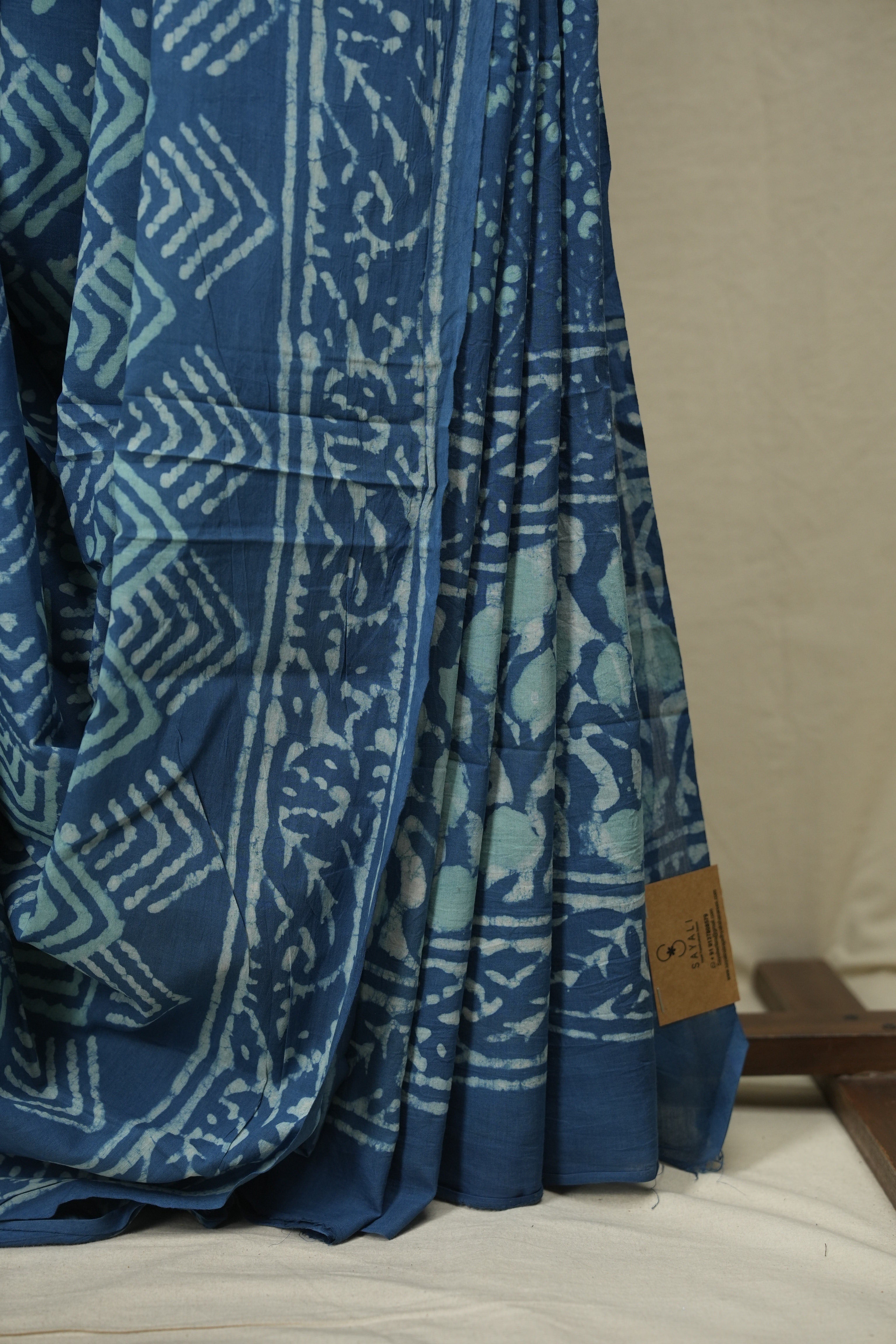 Blue HBP Cotton Saree - SRBCS3701
