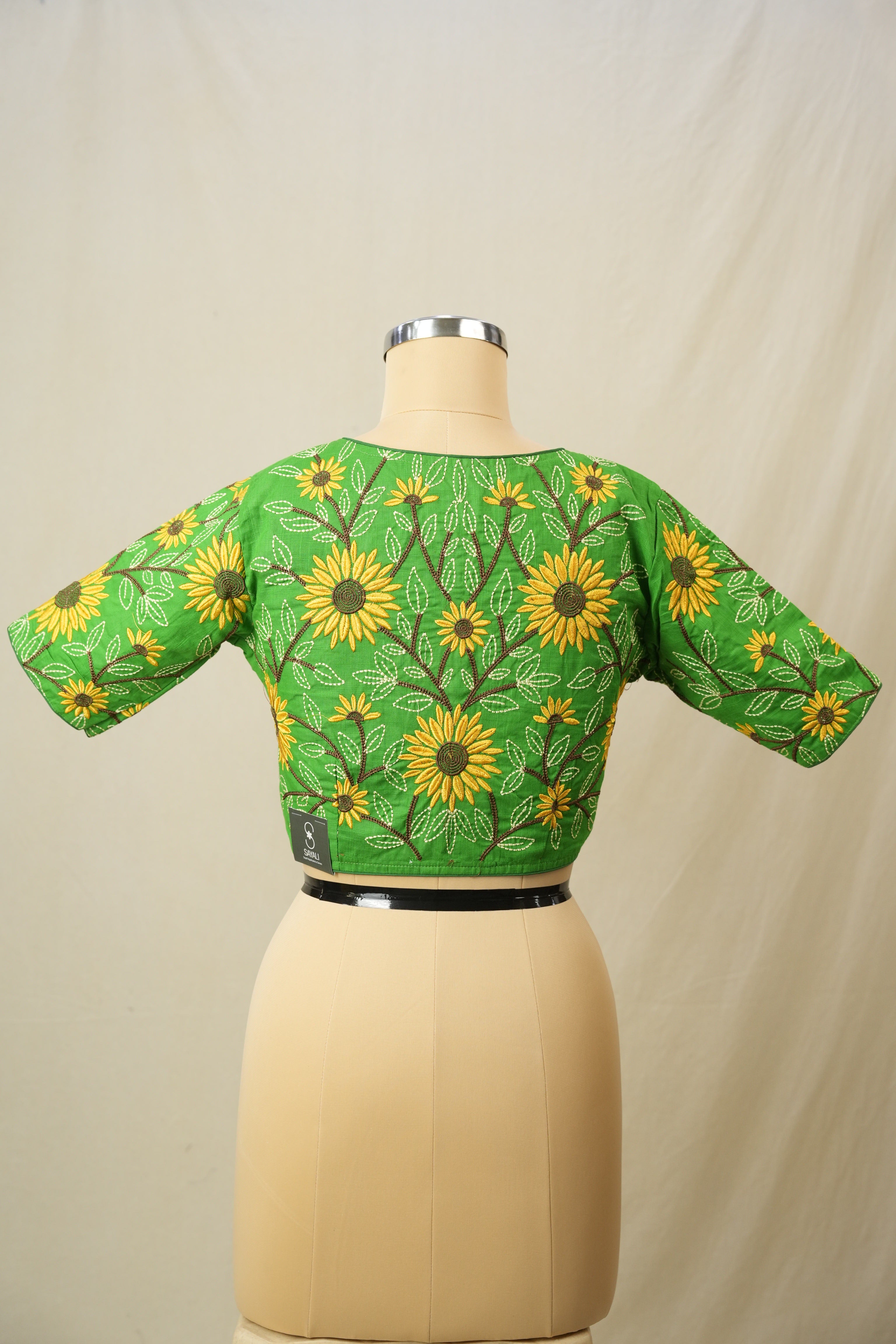 Green Cotton Blouse - SRGCB35