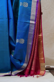 Blue Soft Silk Saree - SRBSS222