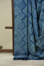 Blue HBP Cotton Saree - SRBCS3701