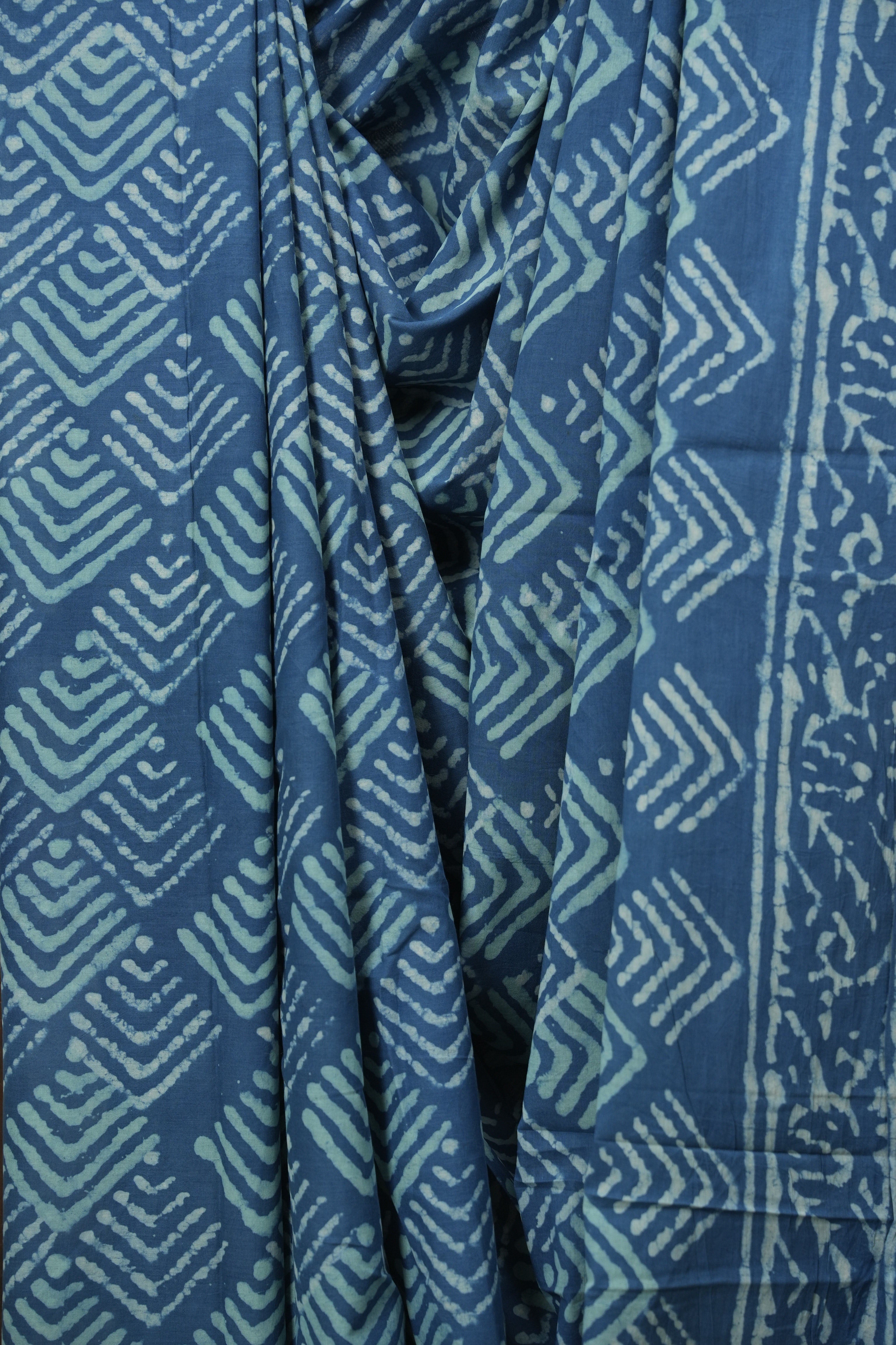 Blue HBP Cotton Saree - SRBCS3701