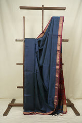 Green- Purple Maheshwari Saree - SRGPMS1344
