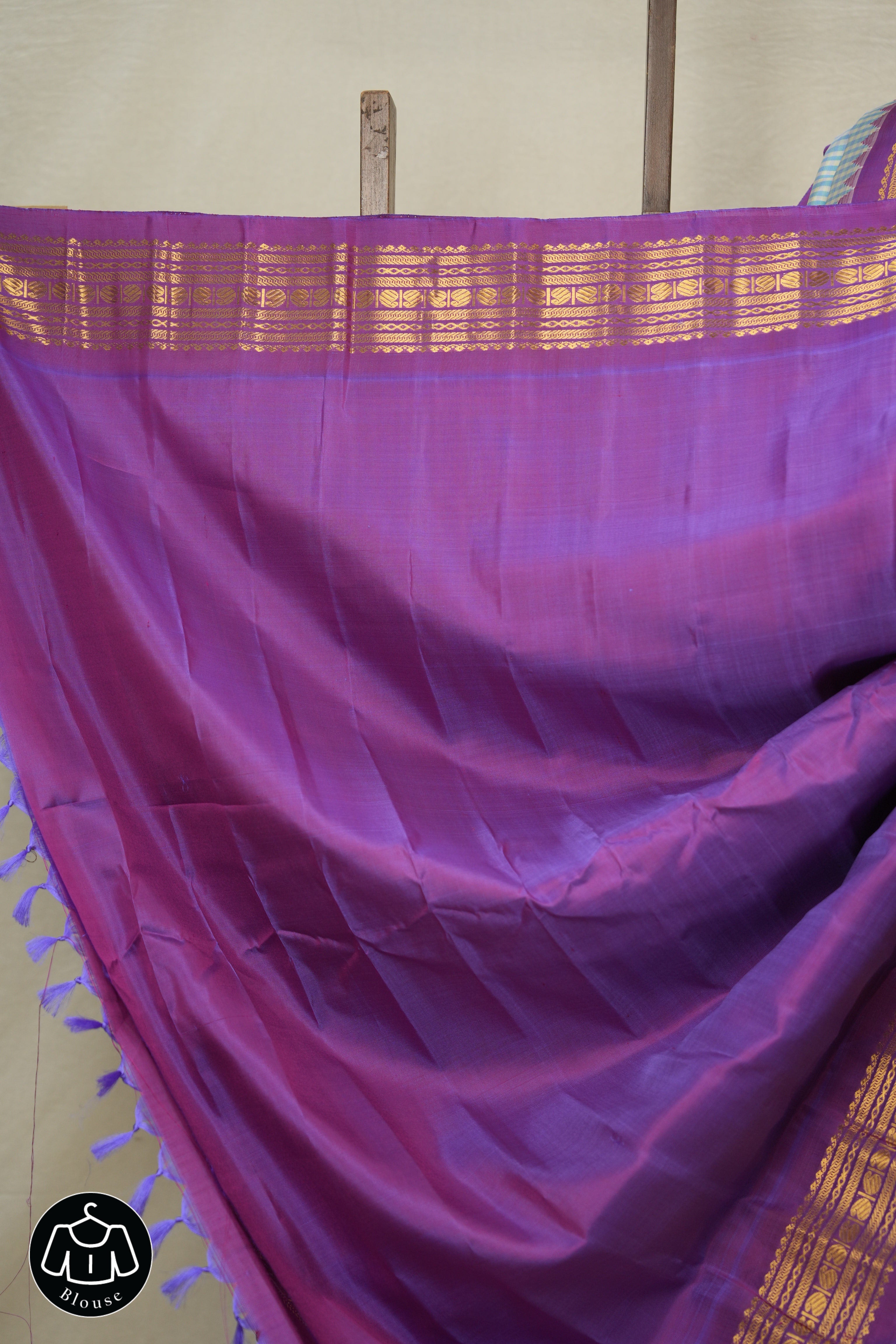 Sky Blue Gadwal Silk Saree - SRSBGSS600