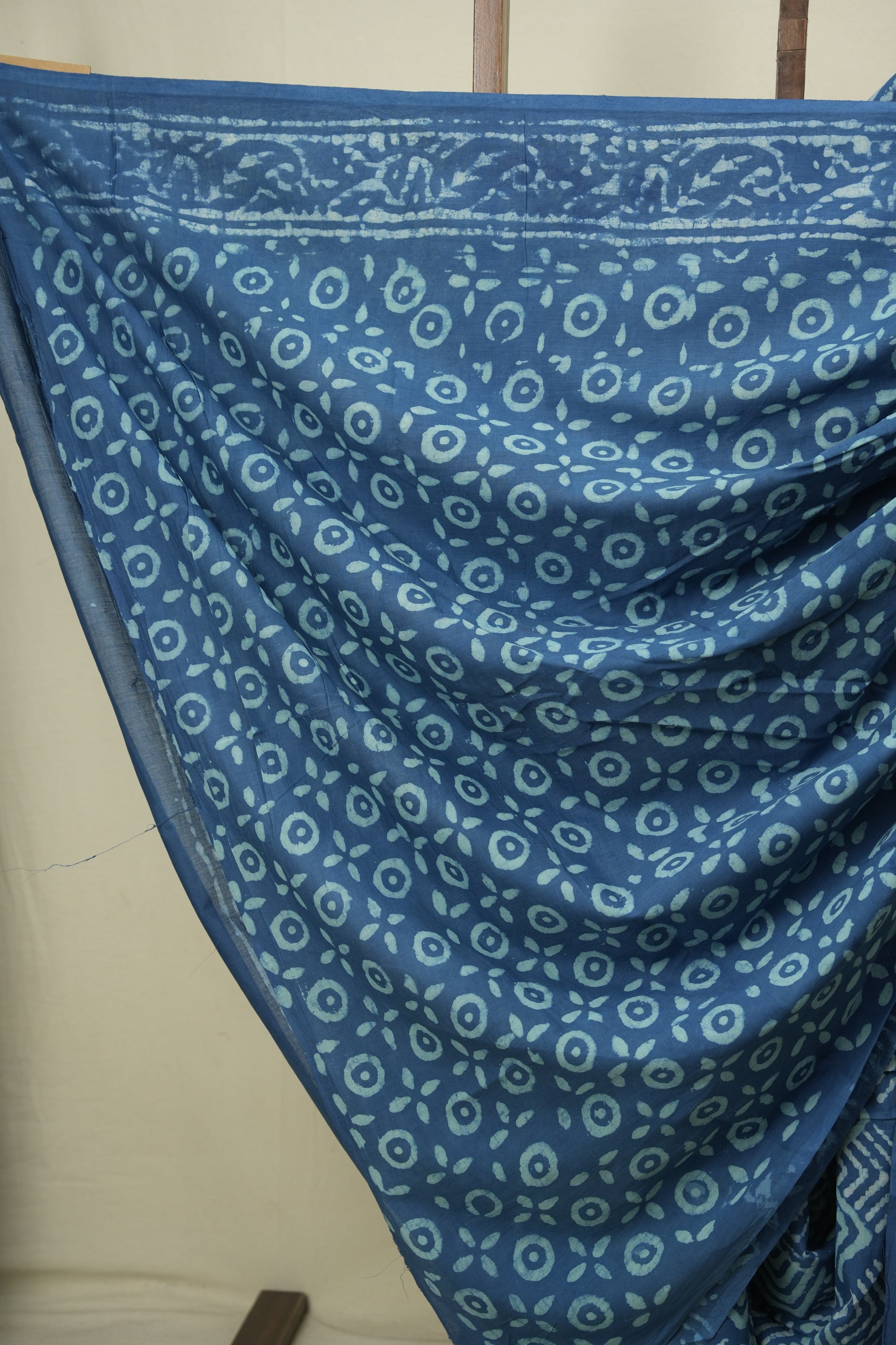 Blue HBP Cotton Saree - SRBCS3701