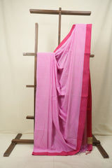 Pink Bengal Cotton Saree - SRPBCS193