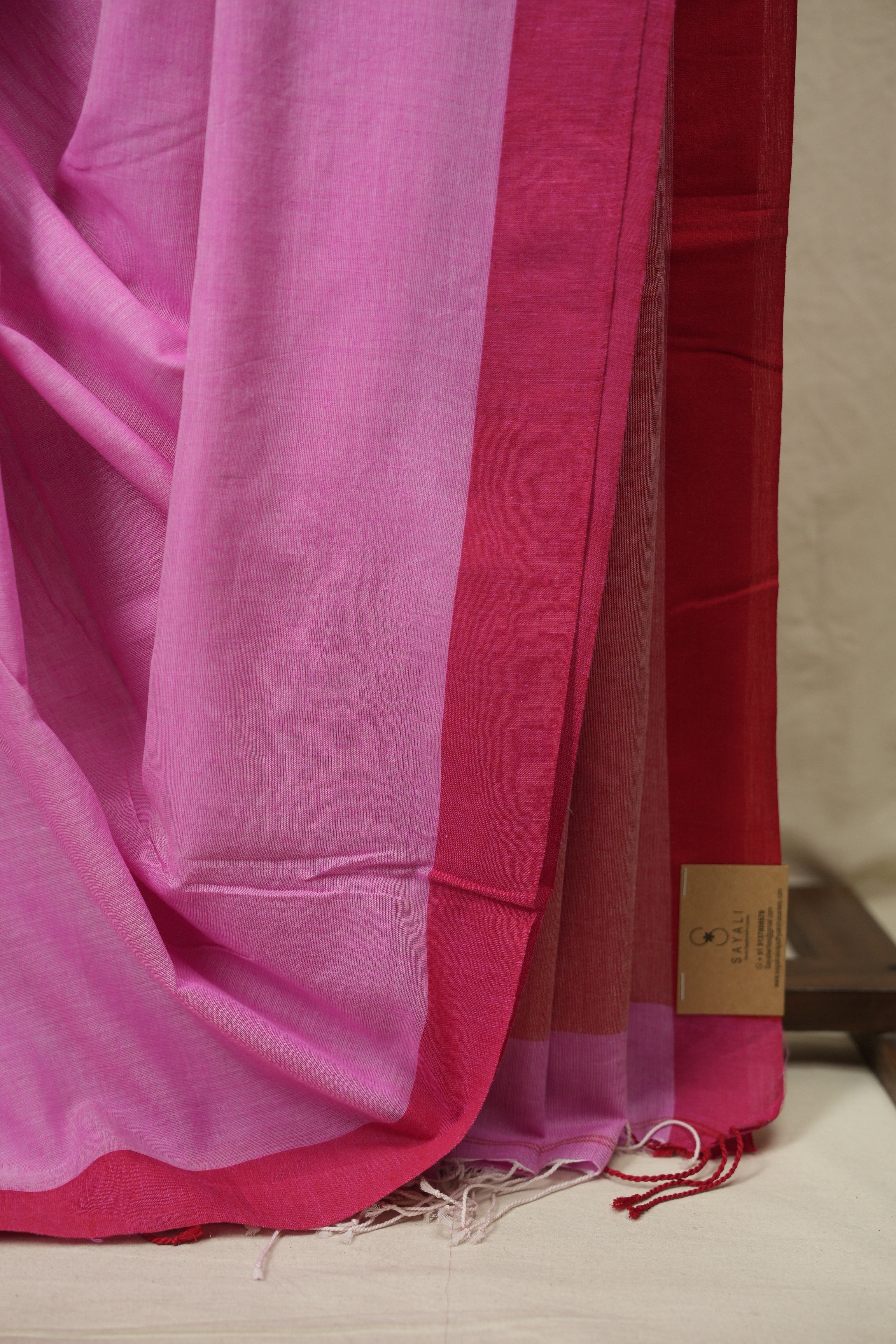 Pink Bengal Cotton Saree - SRPBCS193