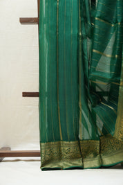 Green Chanderi Silk Saree - SRGCSS346