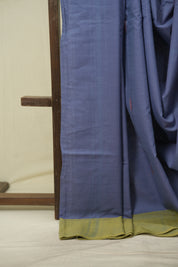 Steel Blue Cotton Ilkal Saree - SRBCIS1065