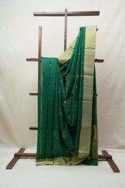 Green Chanderi Cotton Silk Saree - SRGCSS369