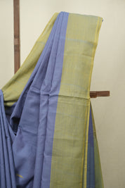 Steel Blue Cotton Ilkal Saree - SRBCIS1065