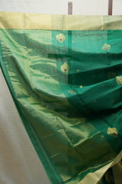 Green Chanderi Cotton Silk Saree - SRGCSS369
