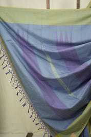 Steel Blue Cotton Ilkal Saree - SRBCIS1065