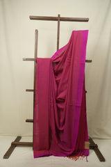Dual Tone Purple Bengal Cotton Saree - SRDTPBCS184