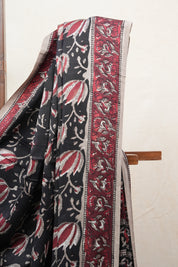 Black HBP Modal Silk Saree - SRBMSS153-PI