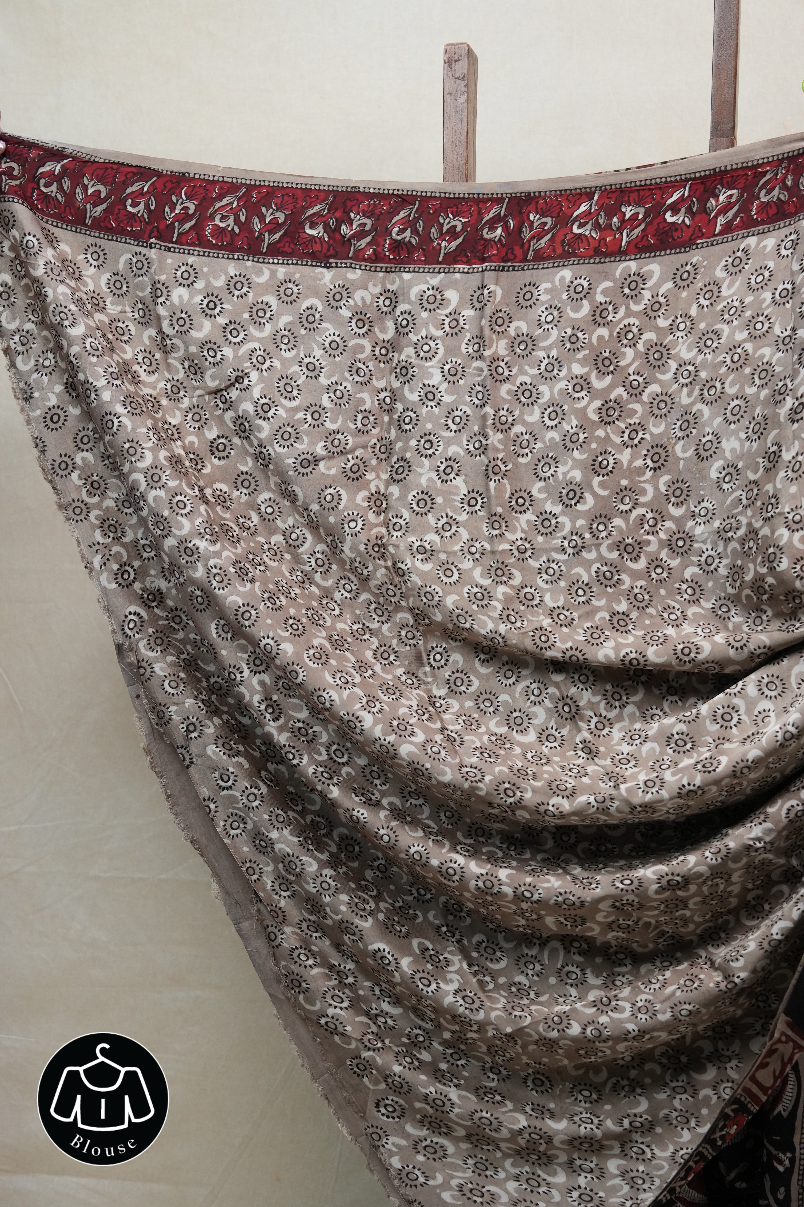 Black HBP Modal Silk Saree - SRBMSS153-PI