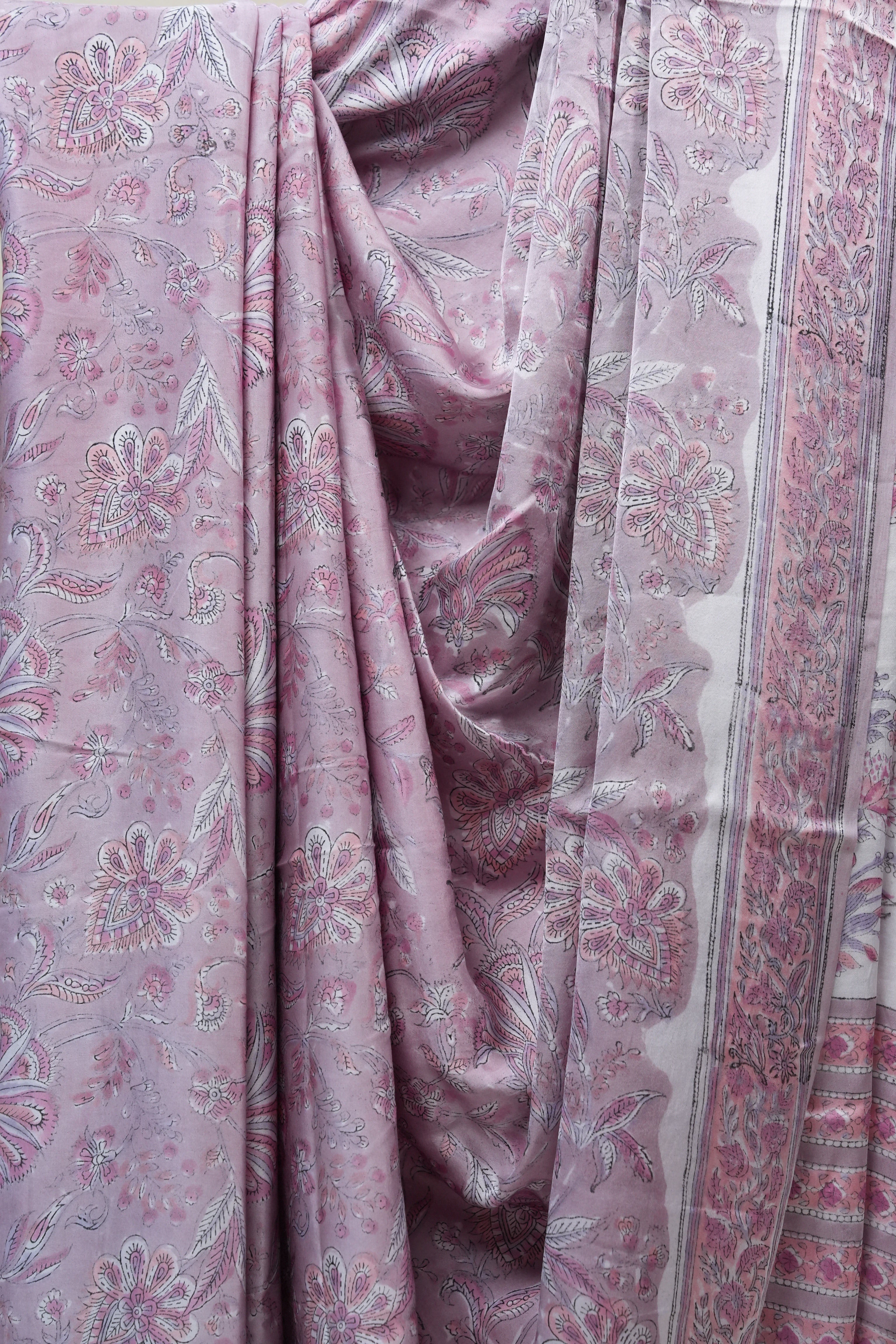 Dusty Pink HBP Modal Silk Saree - SRDPMSS325