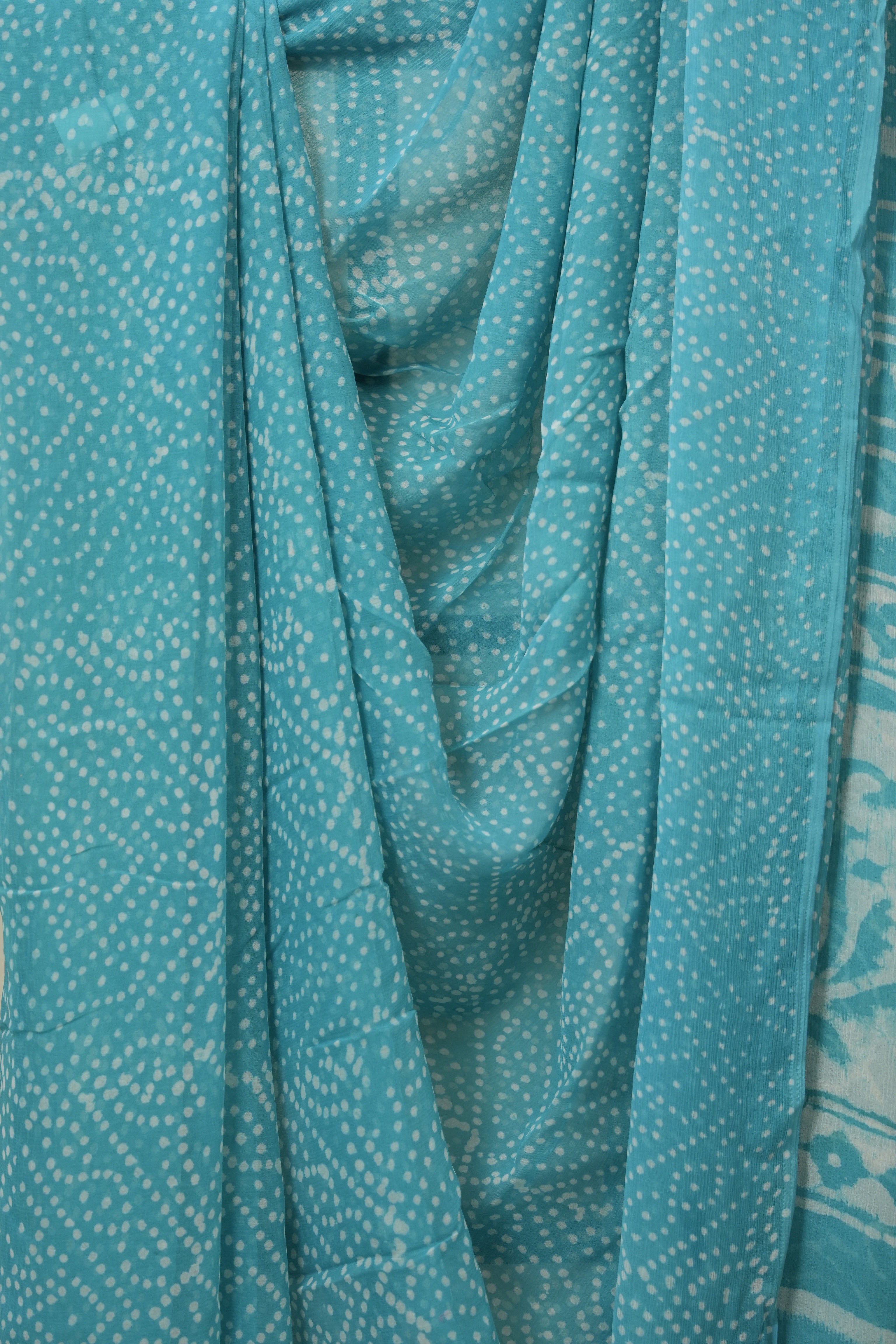 Sky Blue HBP Chiffon Saree - SRSBHCS47