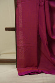 Dual Tone Purple Bengal Cotton Saree - SRDTPBCS184