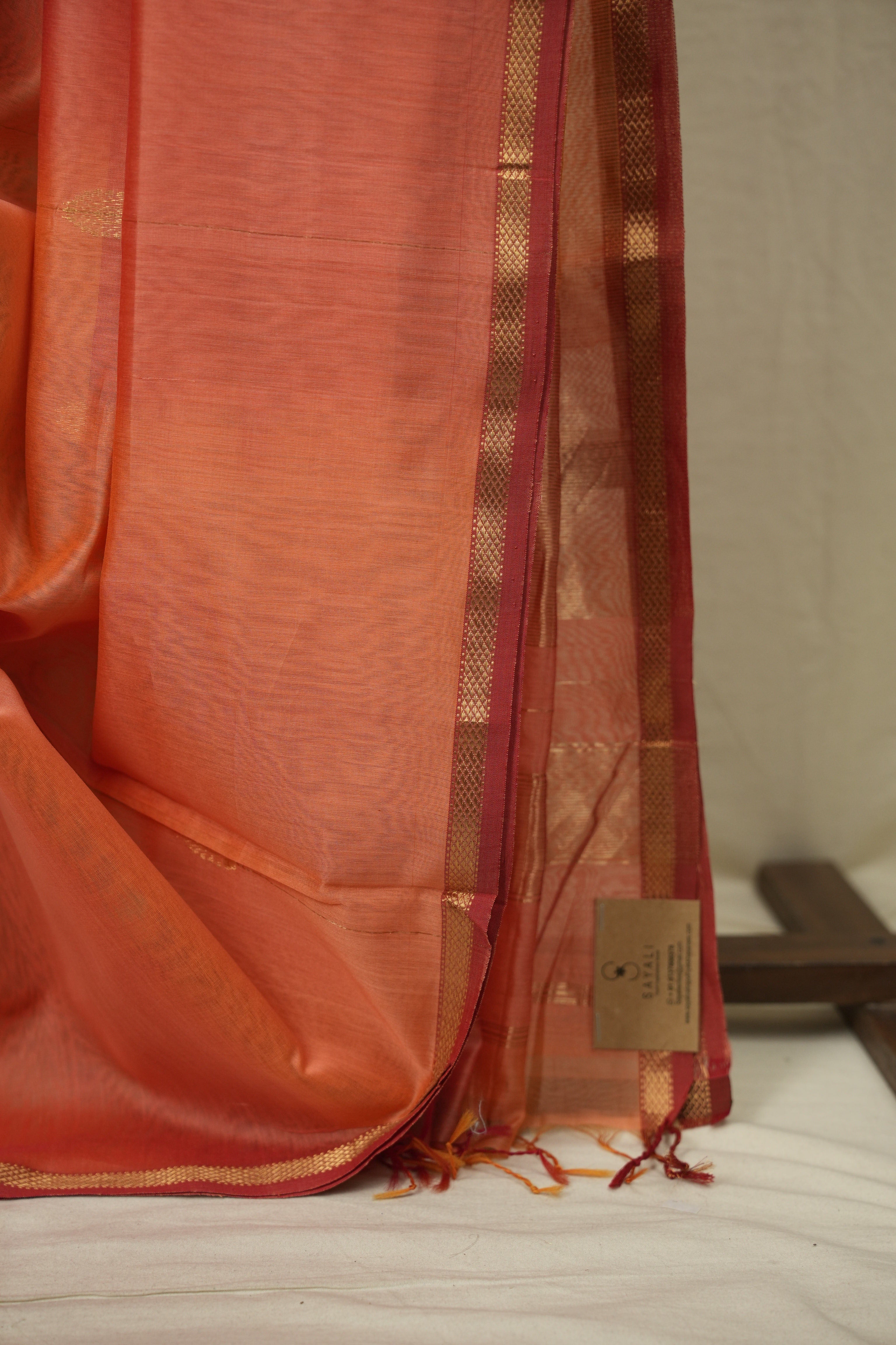Peach Maheshwari Saree - SRPMS1314