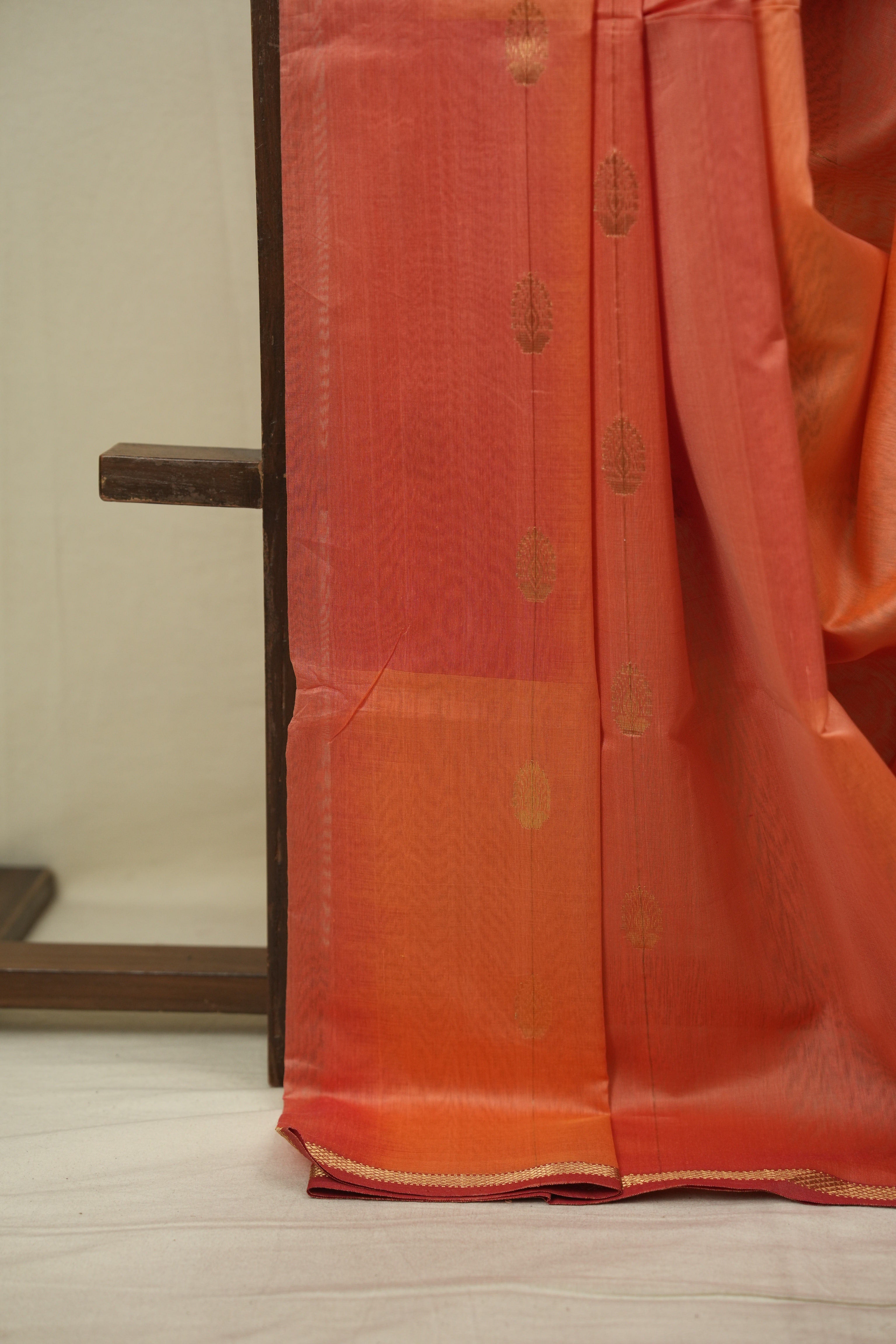 Peach Maheshwari Saree - SRPMS1314