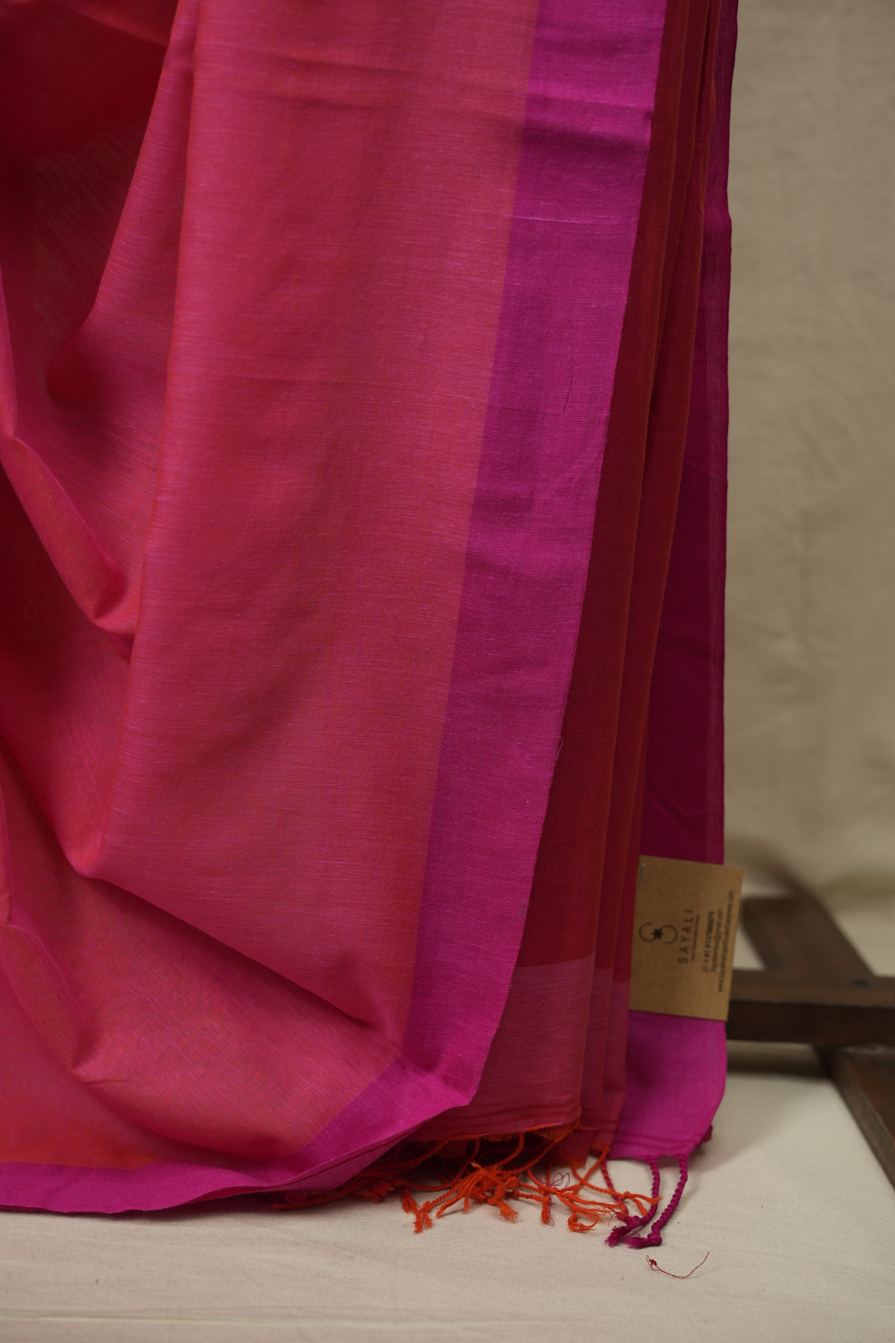 Pink Bengal Cotton Saree - SRPBCS185