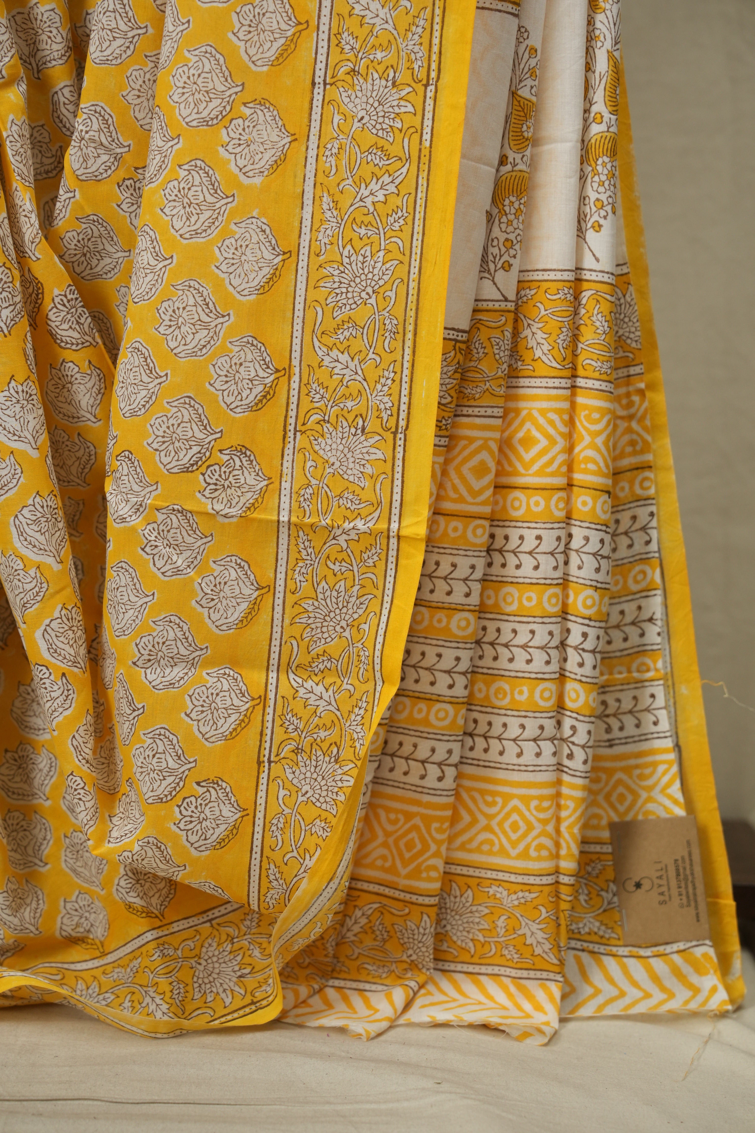 Orange HBP Cotton Saree - SROCS3704